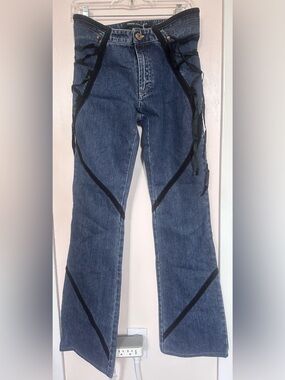 Versace Jeans Couture low rise flare lace up jeans